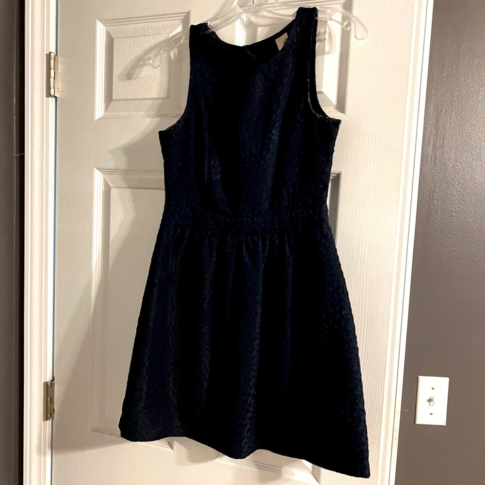 Deep navy open back dress